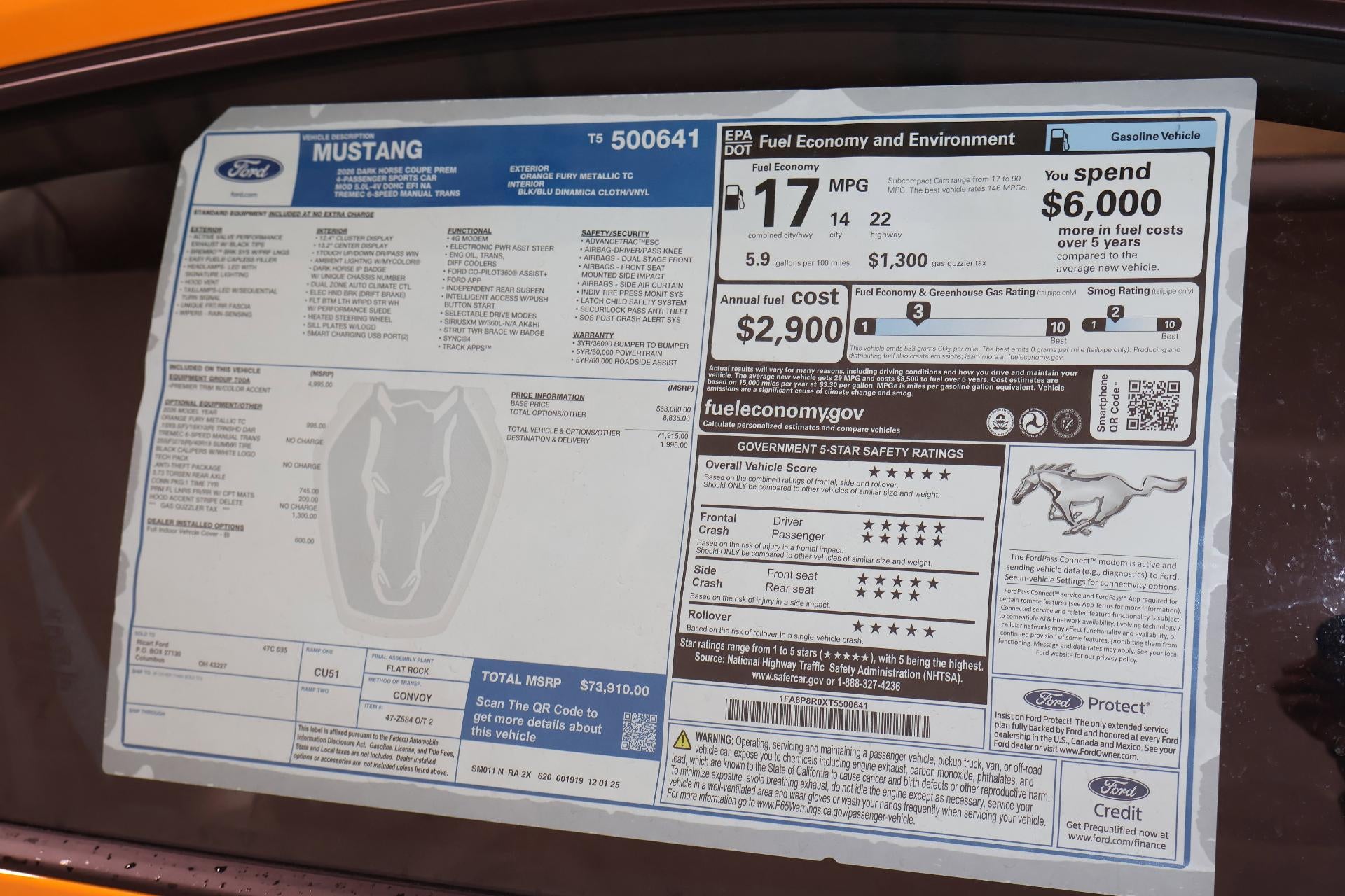 2026 Ford Mustang Dark Horse