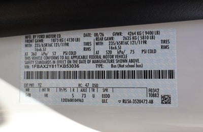 2026 Ford Transit Passenger Wagon XL