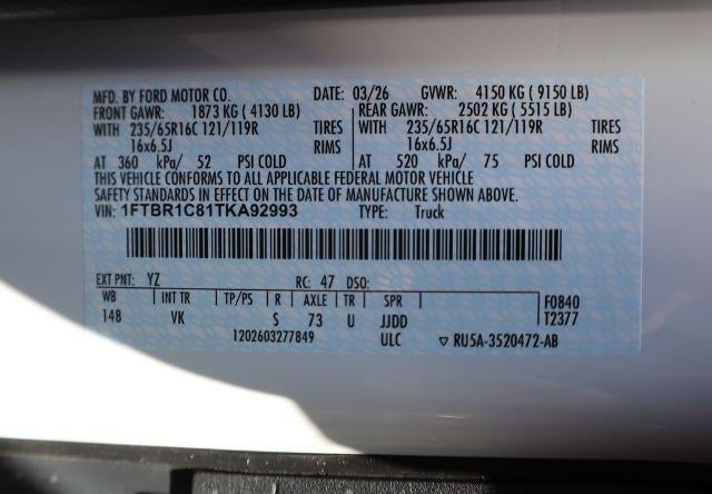 2026 Ford Transit Cargo Van Base