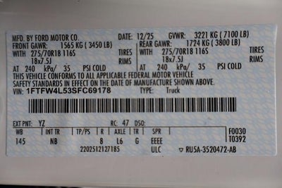 2025 Ford F-150 Tremor