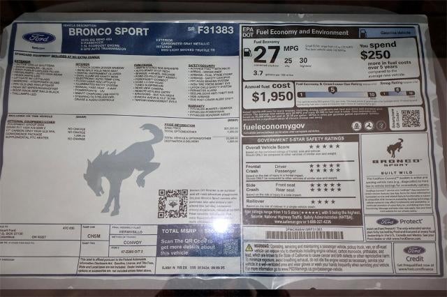 2025 Ford Bronco Sport Big Bend Demo