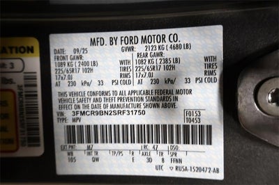 2025 Ford Bronco Sport Big Bend Demo