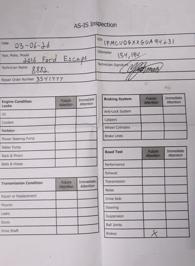 2016 Ford Escape FWD 4dr SE