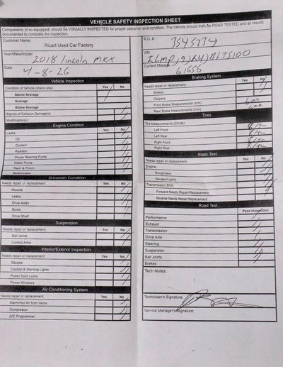 2018 Lincoln MKX Black Label AWD