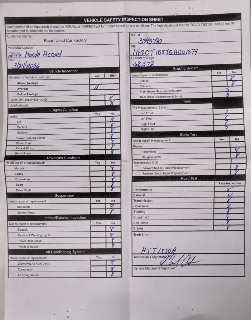 2016 Honda Accord Coupe EX-L