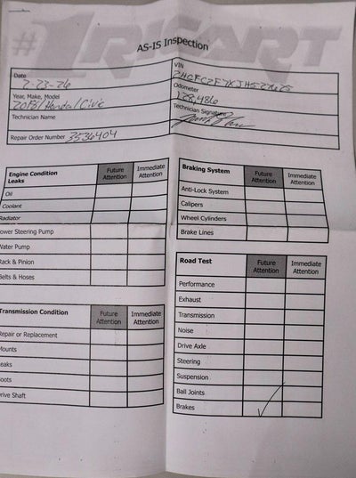 2018 Honda Civic Sedan EX