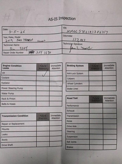 2019 Ford Transit Connect Van XLT