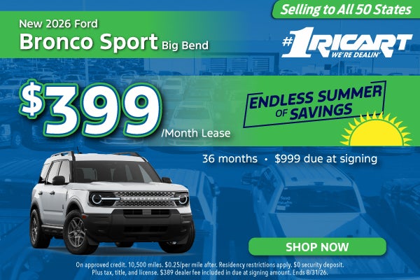 2025 Bronco Sport $399