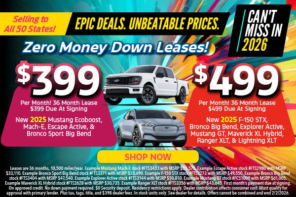 $0 MONEY DOWN LEASES AVAILABLE