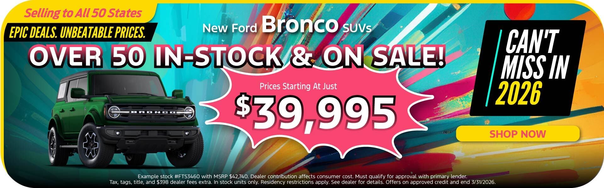 New Ford Bronco SUVs