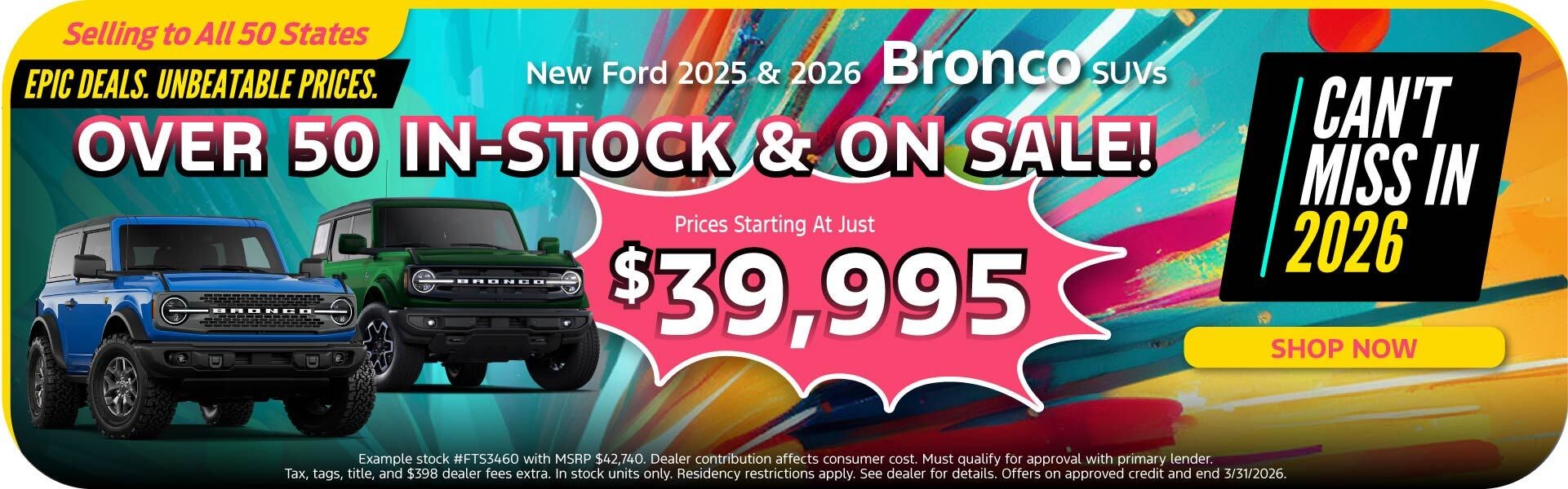 New Ford Bronco SUVs