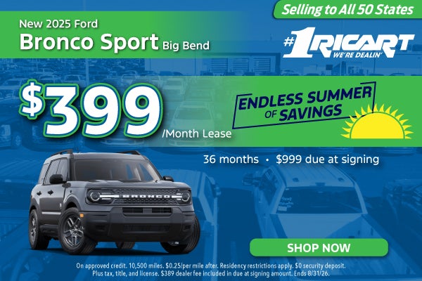 2025 Bronco Sport $399
