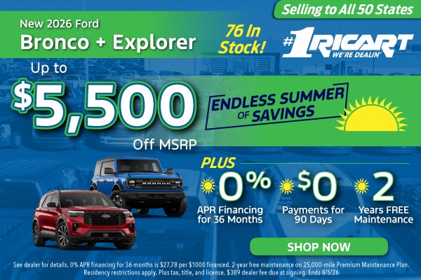 New 2026 Ford Bronco + Explorer