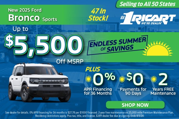 New 2025 Ford Bronco Sports