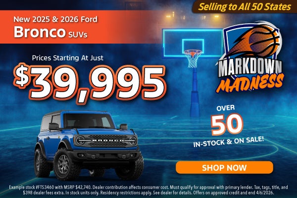 New Ford Bronco SUVs