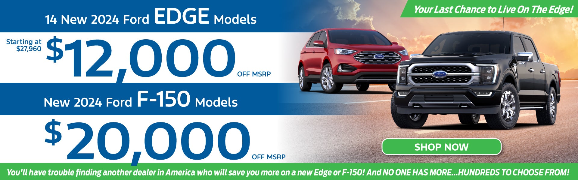 New 2024 Ford Edge and F-150