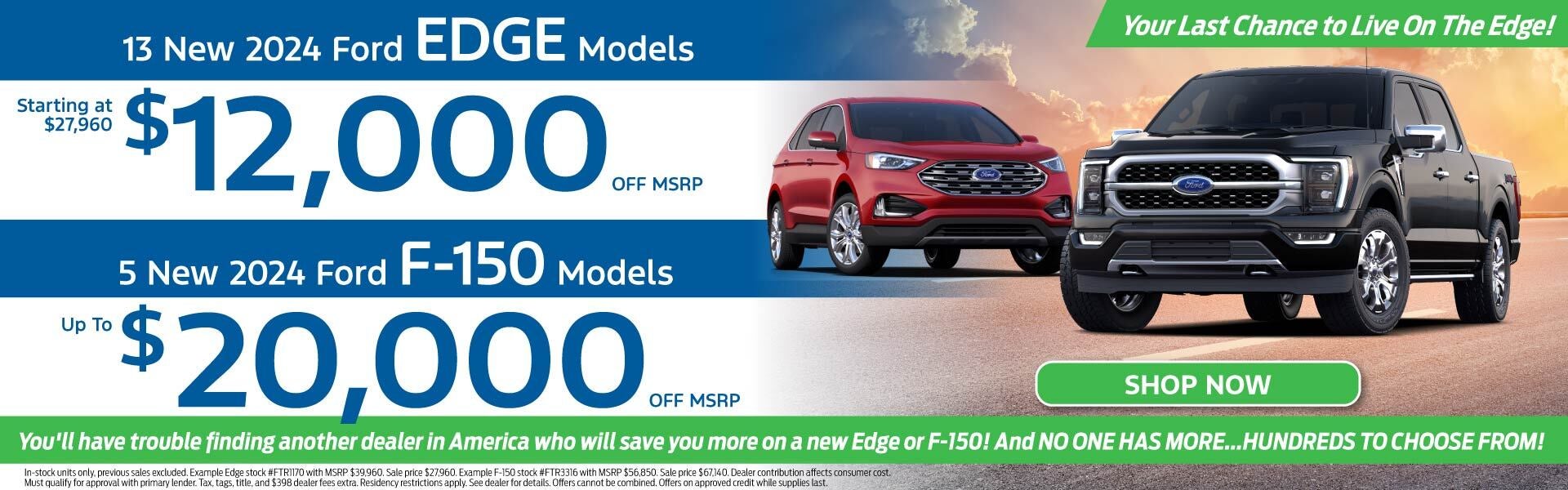 New 2024 Ford Edge and F-150
