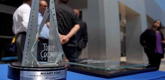 Triple Crown Award trophy up close